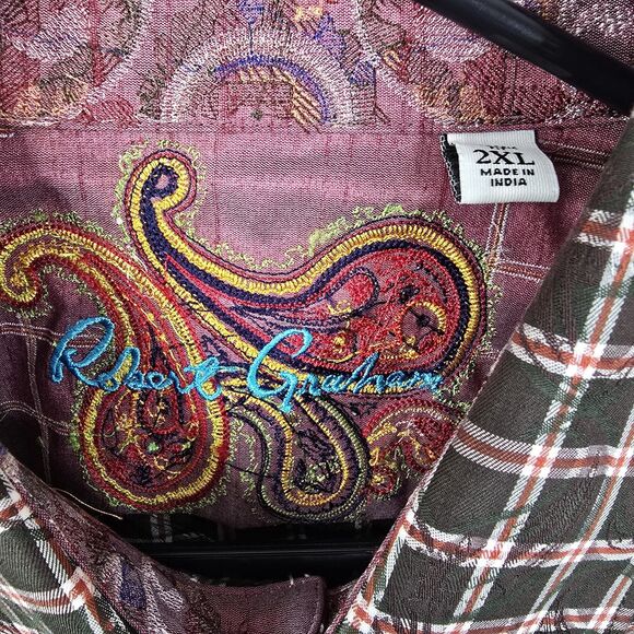 NEW Robert Graham Waterford Checkered Long Sleeve Button Down 2XL - Picture 4 of 8